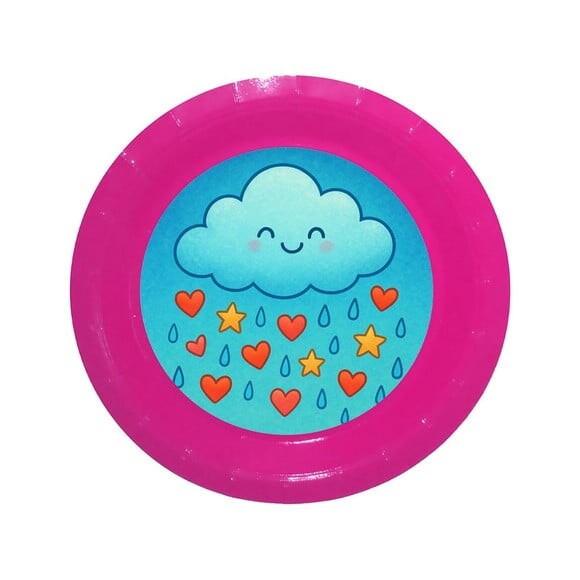 Prato de Papel Personalizado Chuva de Bênçãos