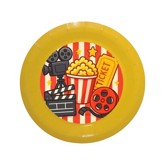 Prato de Papel Personalizado Cinema