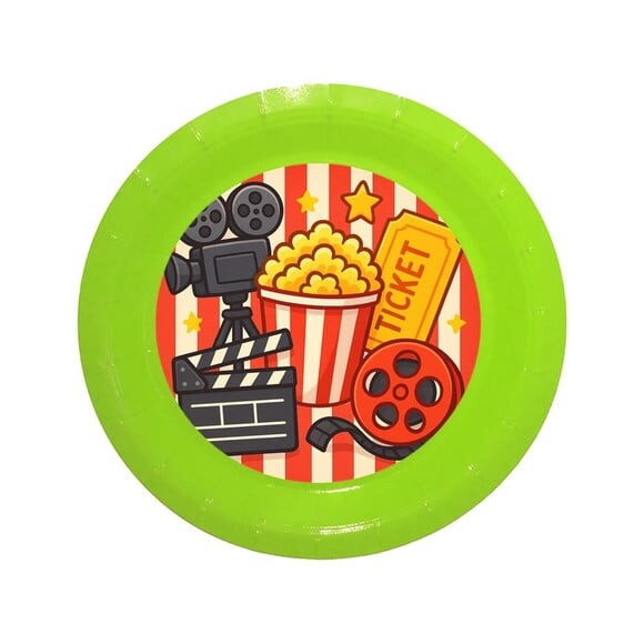 Prato de Papel Personalizado Cinema