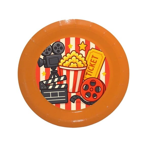 Prato de Papel Personalizado Cinema