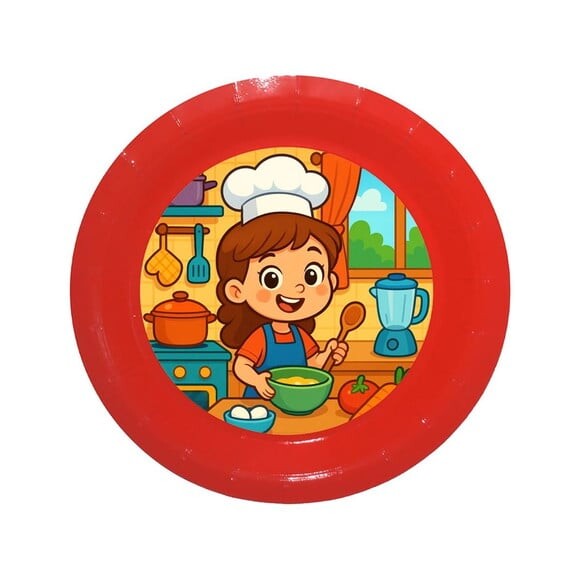 Prato de Papel Personalizado Cozinha Kids
