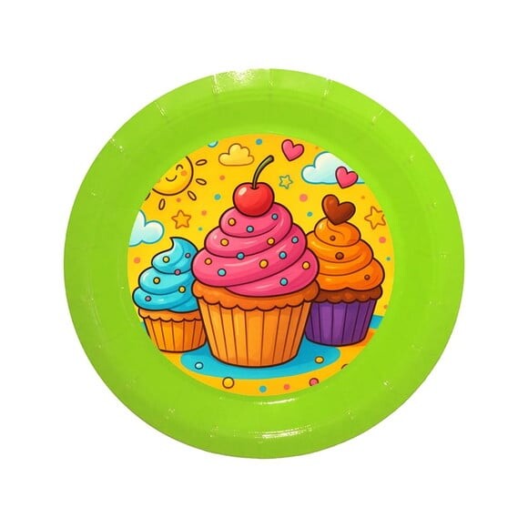 Prato de Papel Personalizado Cupcakes