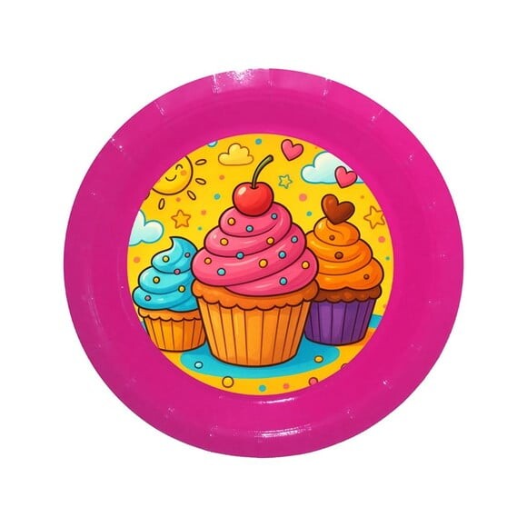 Prato de Papel Personalizado Cupcakes