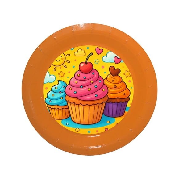 Prato de Papel Personalizado Cupcakes