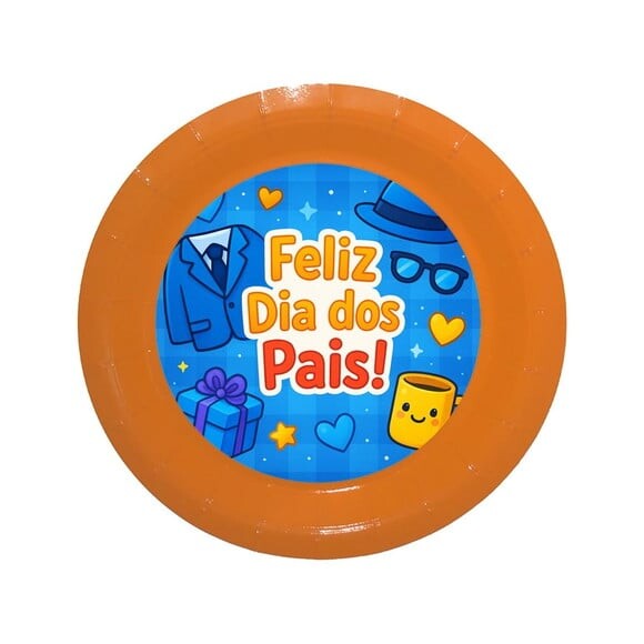 Prato de Papel Personalizado Dia dos Pais