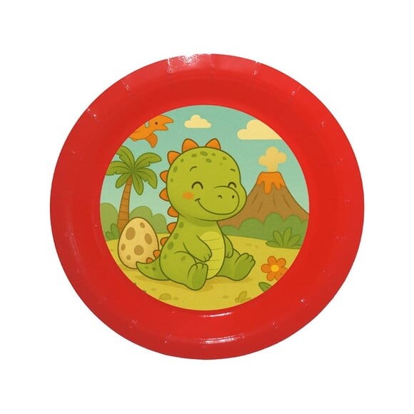 Prato de Papel Personalizado Dinossauro Baby
