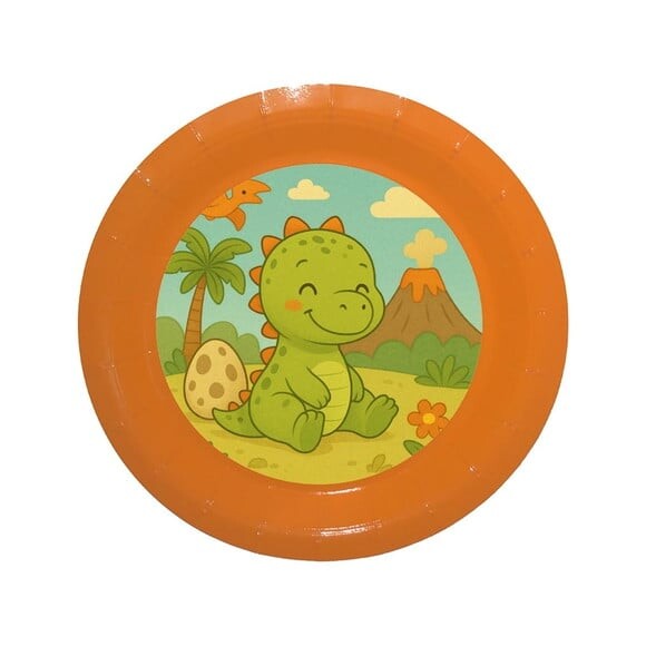 Prato de Papel Personalizado Dinossauro Baby