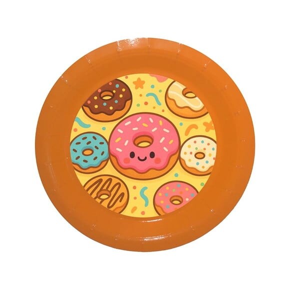 Prato de Papel Personalizado Donuts