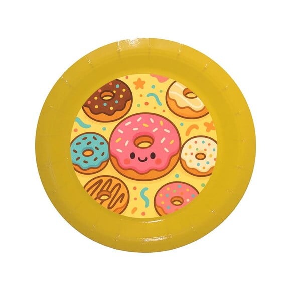 Prato de Papel Personalizado Donuts