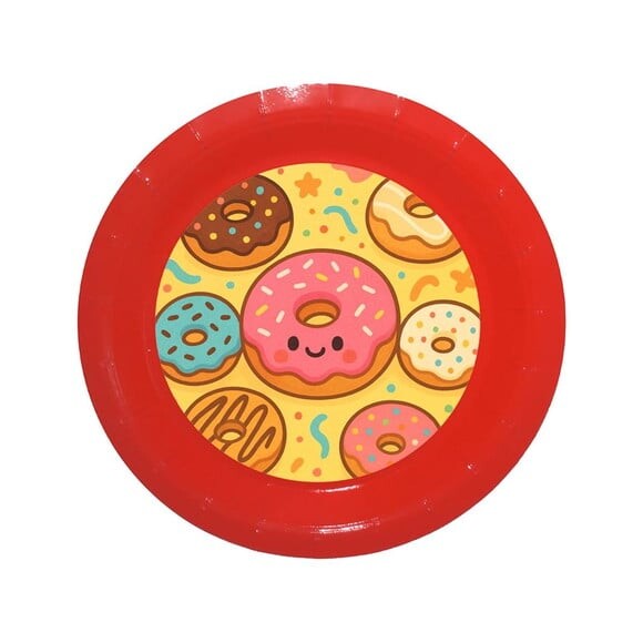Prato de Papel Personalizado Donuts
