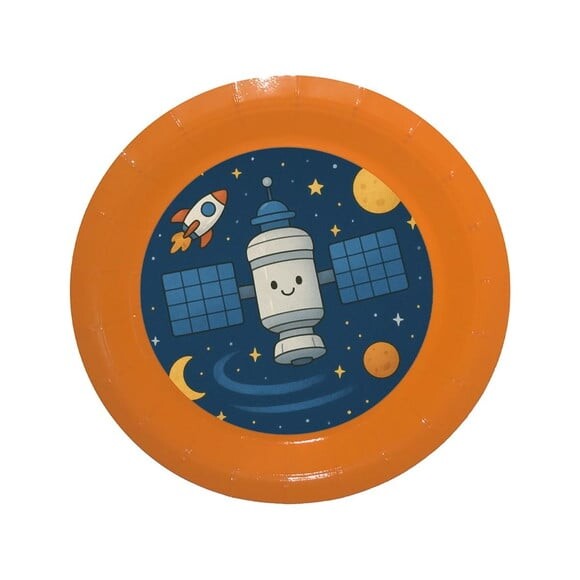 Prato de Papel Personalizado Estação Espacial