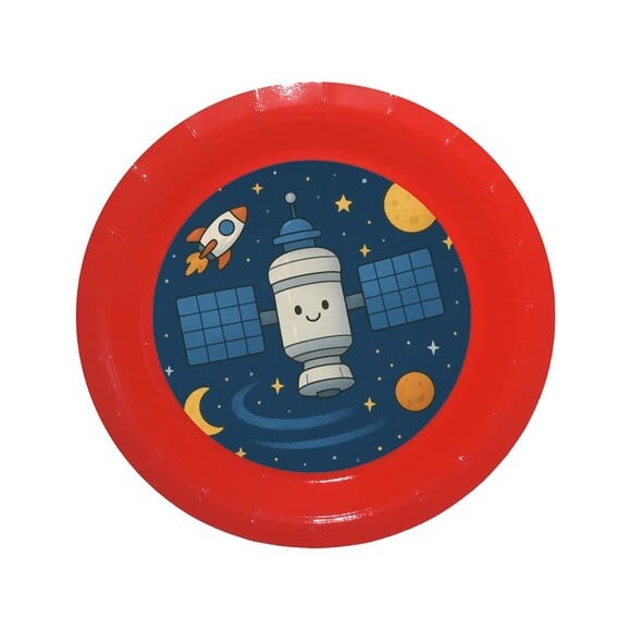 Prato de Papel Personalizado Estação Espacial