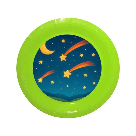 Prato de Papel Personalizado Estrelas Cadentes