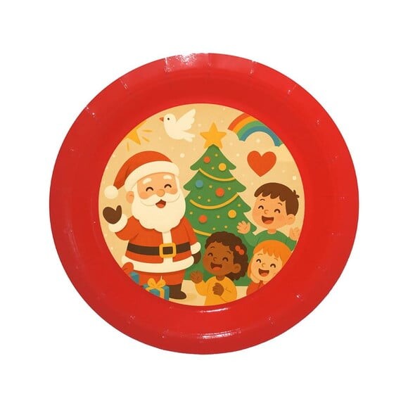 Prato de Papel Personalizado Feliz Natal