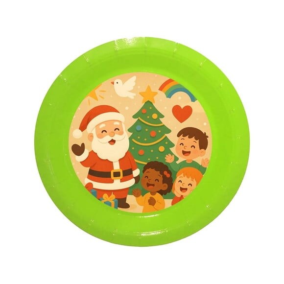 Prato de Papel Personalizado Feliz Natal
