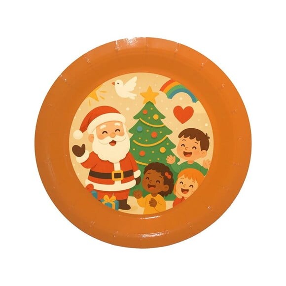 Prato de Papel Personalizado Feliz Natal