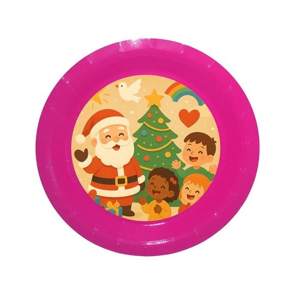 Prato de Papel Personalizado Feliz Natal