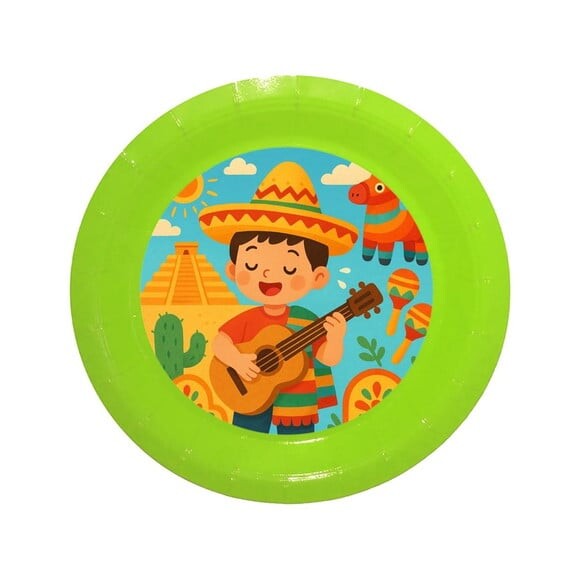 Prato de Papel Personalizado Festa Mexicana