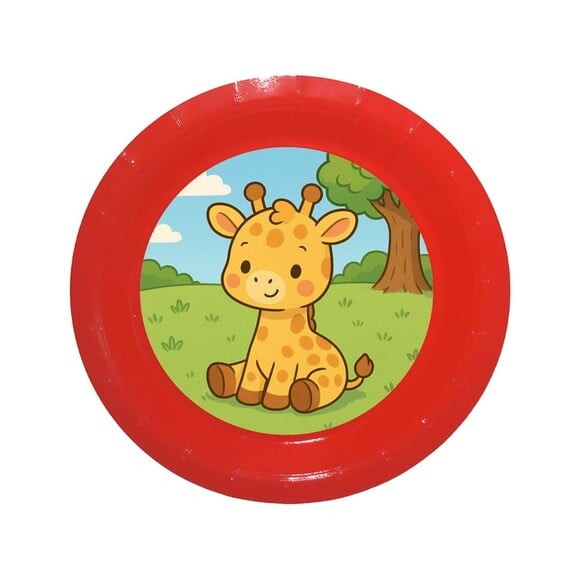 Prato de Papel Personalizado Girafinha Baby