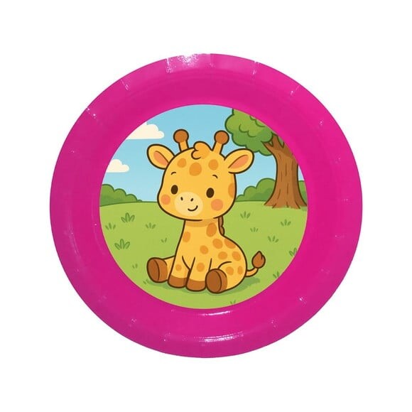 Prato de Papel Personalizado Girafinha Baby
