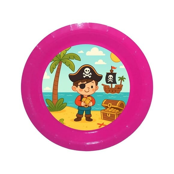 Prato de Papel Personalizado Ilha Pirata