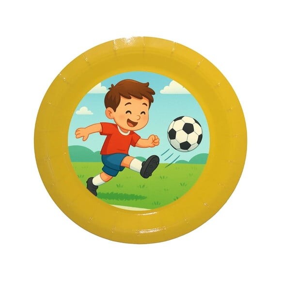 Prato de Papel Personalizado Jogador de Futebol