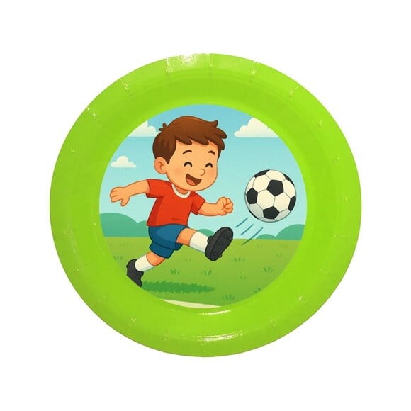 Prato de Papel Personalizado Jogador de Futebol
