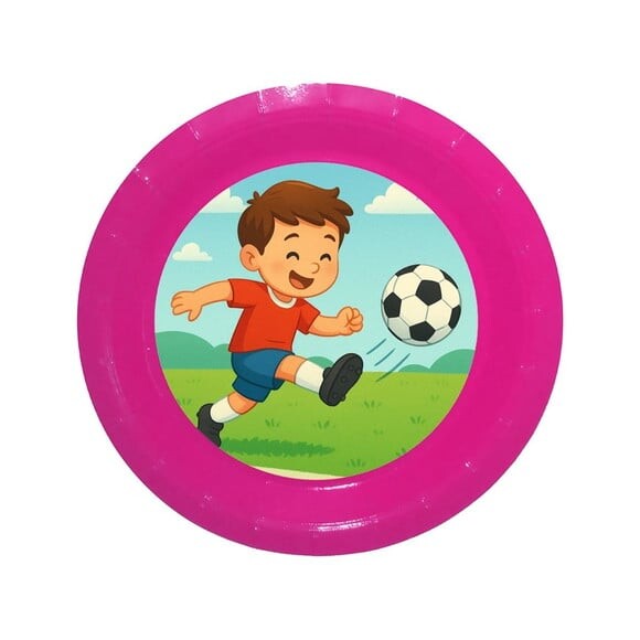 Prato de Papel Personalizado Jogador de Futebol