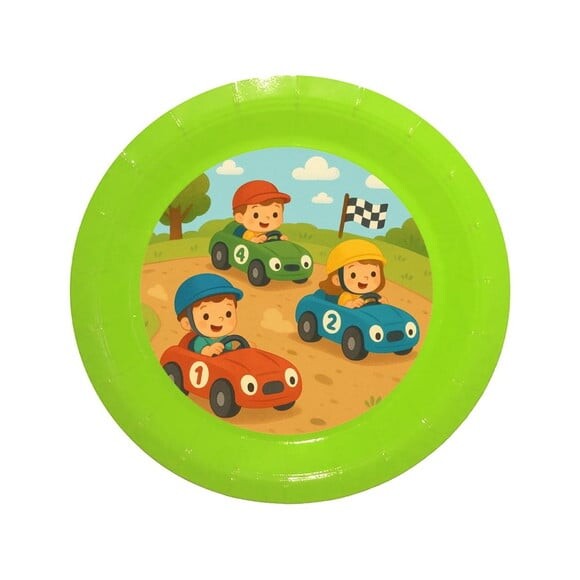 Prato de Papel Personalizado Kart Infantil