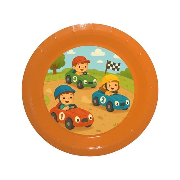 Prato de Papel Personalizado Kart Infantil