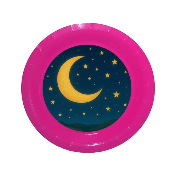 Prato de Papel Personalizado Lua e Estrelas