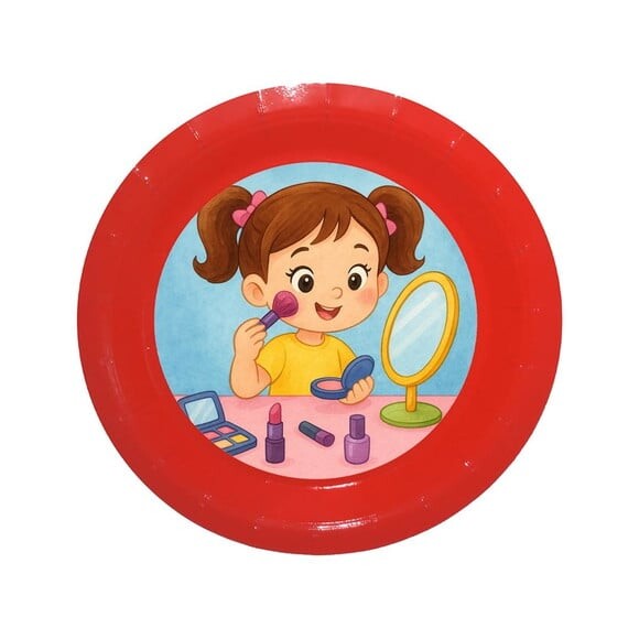 Prato de Papel Personalizado Maquiagem