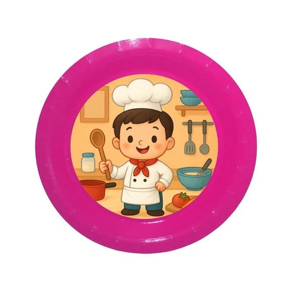 Prato de Papel Personalizado Mini Chefe Menino