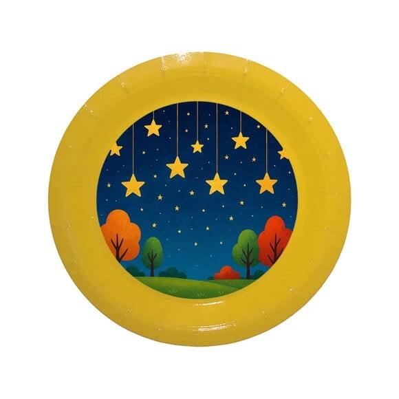 Prato de Papel Personalizado Noite das Estrelas