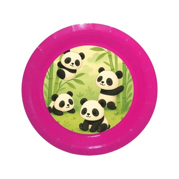 Prato de Papel Personalizado Pandinhas