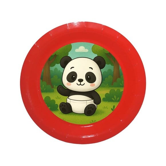 Prato de Papel Personalizado Panda Baby
