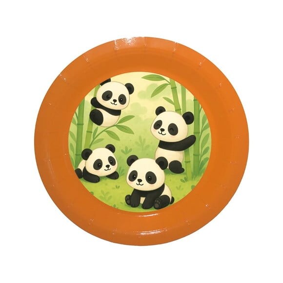 Prato de Papel Personalizado Pandinhas