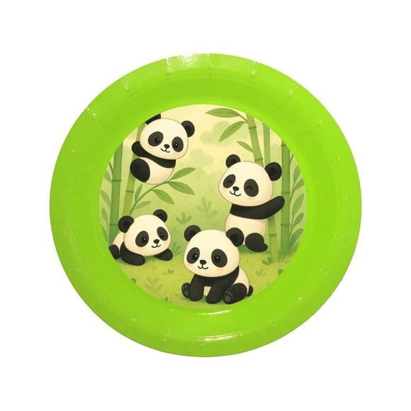 Prato de Papel Personalizado Pandinhas