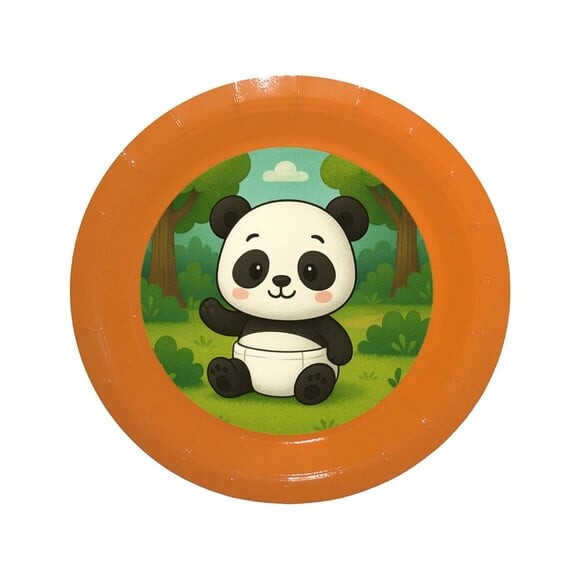 Prato de Papel Personalizado Panda Baby