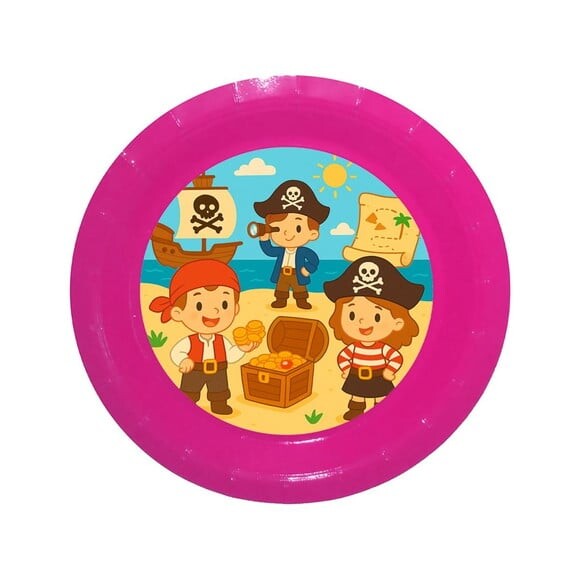 Prato de Papel Personalizado Piratas