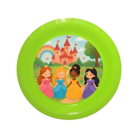 Prato de Papel Personalizado Princesas Encantadas