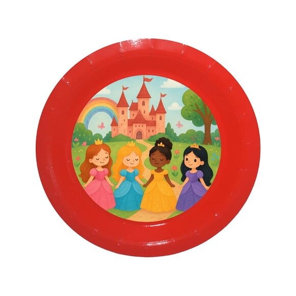 Prato de Papel Personalizado Princesas Encantadas