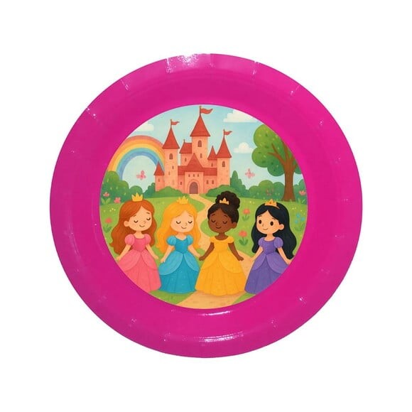 Prato de Papel Personalizado Princesas Encantadas