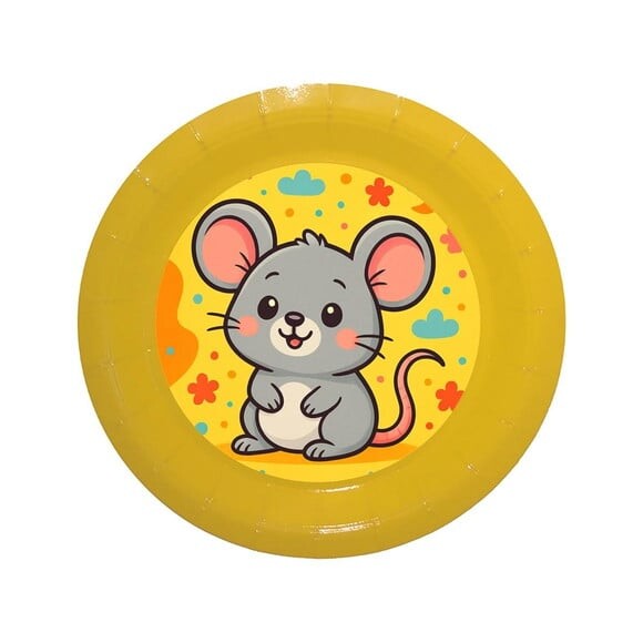 Prato de Papel Personalizado Ratinho Fofo