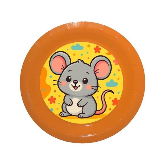 Prato de Papel Personalizado Ratinho Fofo