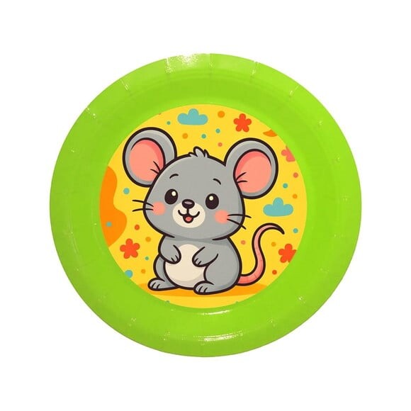 Prato de Papel Personalizado Ratinho Fofo