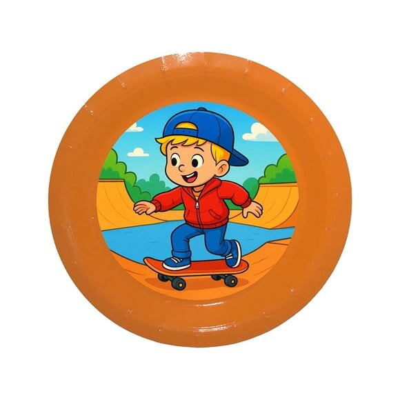 Prato de Papel Personalizado Skate Kids