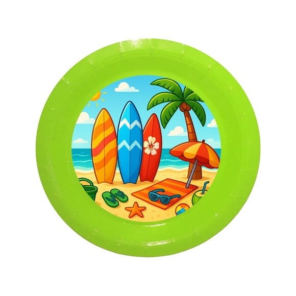 Prato de Papel Personalizado Surf
