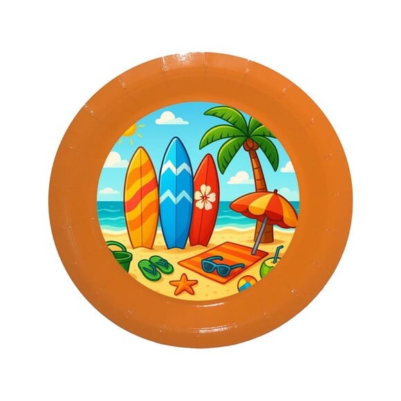 Prato de Papel Personalizado Surf