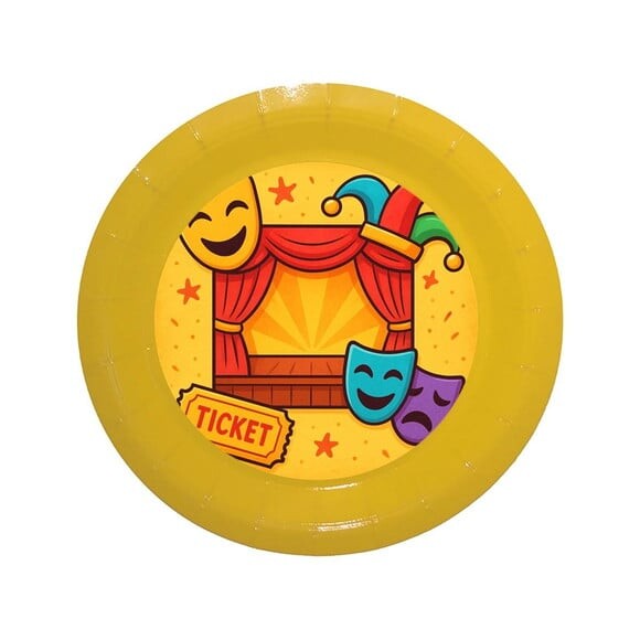 Prato de Papel Personalizado Teatro Infantil